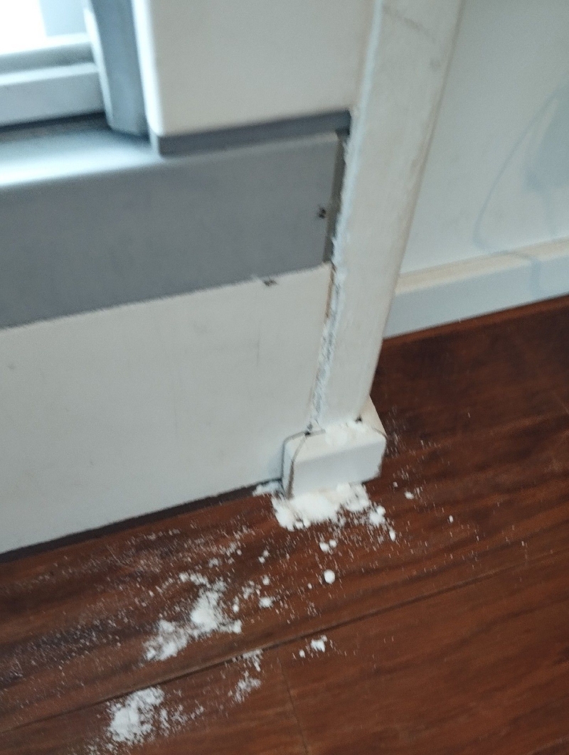 In Zunzgen ist ein Ameisenbefall an der Wand sichtbar, begleitet von Streifen des verwendeten Mittels zur Bekämpfung. Kammerjäger können helfen, das Problem effektiv zu lösen.